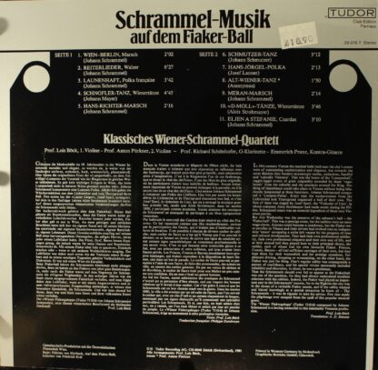 Tudor 29 076 7 - Das Klassische Wiener Schrammelquartett - Schra - Image 2