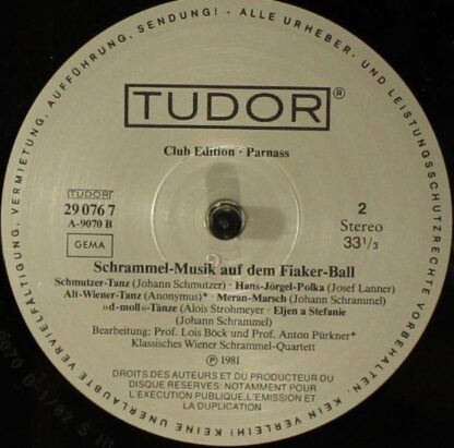 Tudor 29 076 7 - Das Klassische Wiener Schrammelquartett - Schra - Image 4