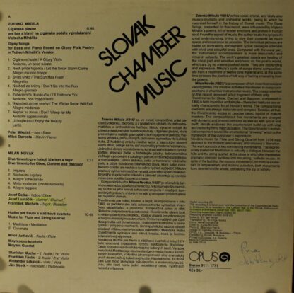 Opus 9111 1771 - Zdenko Mikula, Milan Novák - Slovak Chamber Mus - Image 2