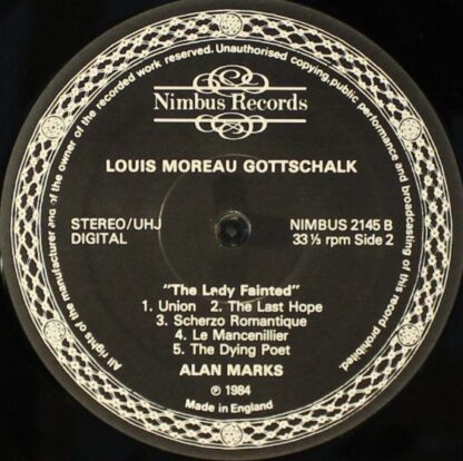 Nimbus Records NIM 2145 - Alan Marks, Louis Moreau Gottschalk - - Image 4