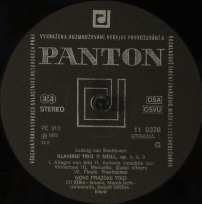 Panton 11 0378 - Pražské Trio, Pražské Trio, Ludwig van Beethove - Image 4