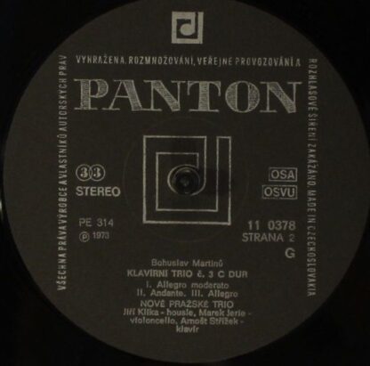 Panton 11 0378 - Pražské Trio, Pražské Trio, Ludwig van Beethove - Image 3