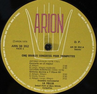 ARION ARN 38 352 - Antonio Vivaldi, Giovanni Maria Bononcini, Fr - Image 4