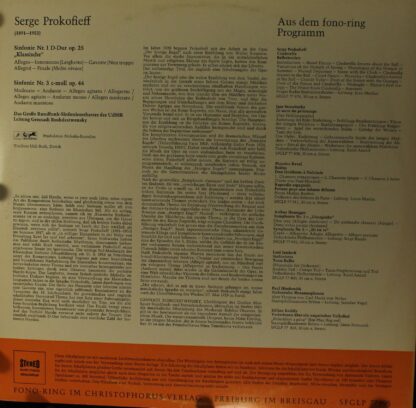 Fono-Ring SFGLP 77 995 - Sergei Prokofiev, Большой Симфонический - Image 2