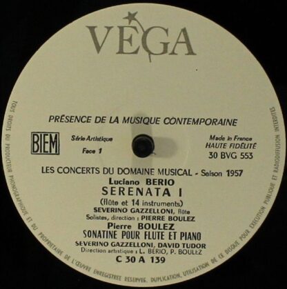 VEGA C 30 A 139 - Luciano Berio, Pierre Boulez, Olivier Messiaen - Image 3
