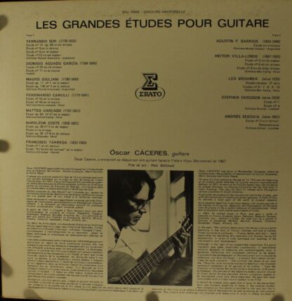 Erato STU 70904 - Oscar Cáceres - Les Grandes Etudes Pour Guitar - Image 5