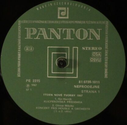 Panton 81 0720—1011 - Ilja Hurník, Otmar Mácha - Klicperian Ouve - Image 3
