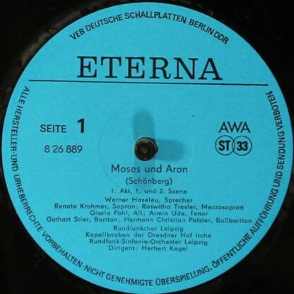 Eterna 8 26 889-890 - Arnold Schoenberg, Herbert Kegel - Moses U - Image 8
