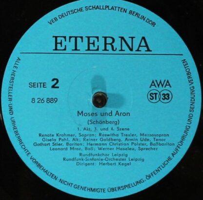 Eterna 8 26 889-890 - Arnold Schoenberg, Herbert Kegel - Moses U - Image 5