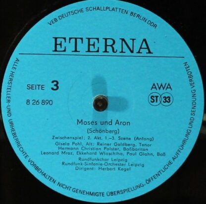 Eterna 8 26 889-890 - Arnold Schoenberg, Herbert Kegel - Moses U - Image 6