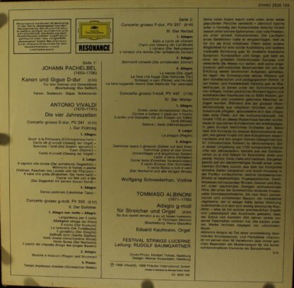 Deutsche Grammophon 2535 105 - Antonio Vivaldi, Tomaso Albinoni, - Image 2