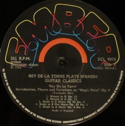 Ember Records ECL 9015 - Rey De La Torre - Plays Spanish Guitar - Image 4
