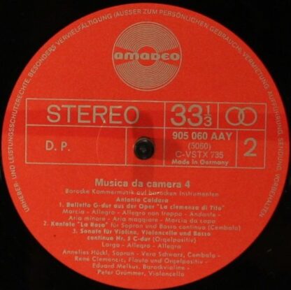 Amadeo AVRS 5060 St - Antonio Caldara - Barocke Kammermusik Auf - Image 3