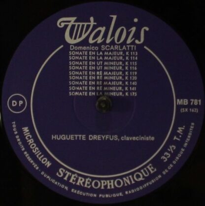 Valois MB 781 - Domenico Scarlatti, Huguette Dreyfus - Pièces Po - Image 3