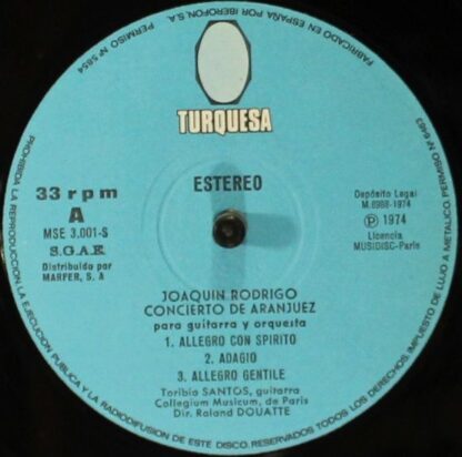 Turquesa MSE 3.001 S - Joaquín Rodrigo, Turibio Santos, Collegiu - Image 3