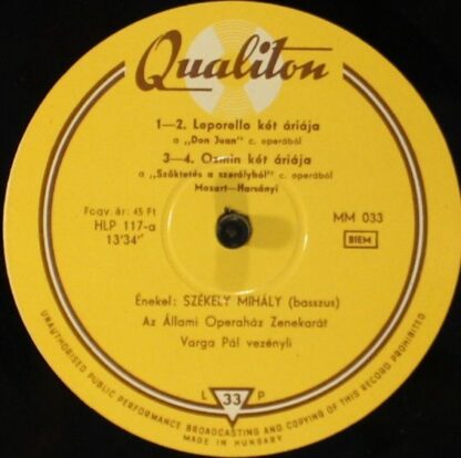 MHV HLP.117 - Mihály Székely - Ozmin / Leporello / Bazilio / Roc - Image 3