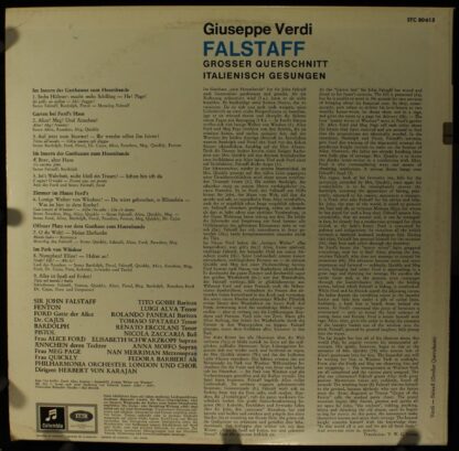 Columbia STC 80615 - Giuseppe Verdi, Herbert von Karajan, Philha - Image 2