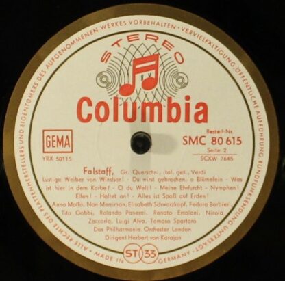 Columbia STC 80615 - Giuseppe Verdi, Herbert von Karajan, Philha - Image 4