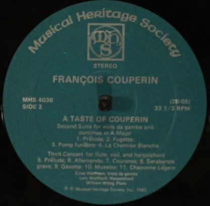 Musical Heritage Society, Inc. MHS 4038 - François Couperin, Ern - Image 4