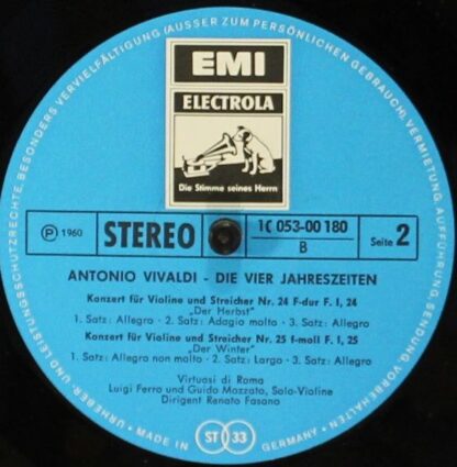 EMI Electrola C 053-00 180 - Antonio Vivaldi, Virtuosi Di Roma " - Image 4