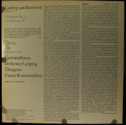 Eterna 8 25 414 - Ludwig van Beethoven, Gewandhausorchester Leip - Image 2