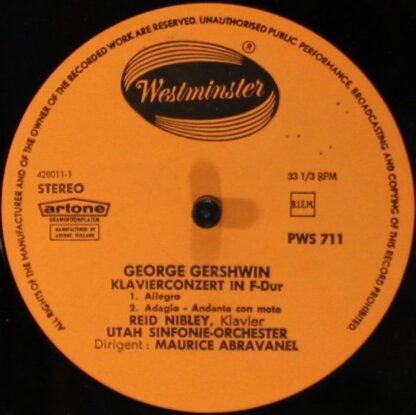 Westminster PWS 711 - George Gershwin, Aram Khatchaturian - Klav - Image 3