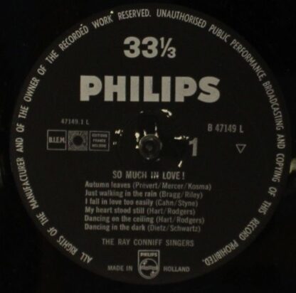 Philips B 47149 L - Ray Conniff And The Singers - So Much In Lov - Image 3