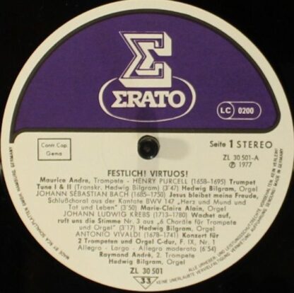 Erato ZL 30 501 - Maurice André - Festlich! Virtuos! - Image 3