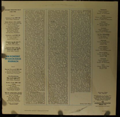Eterna 8 25 715 - Johann Sebastian Bach - Konzert Im Bach-Haus E - Image 2