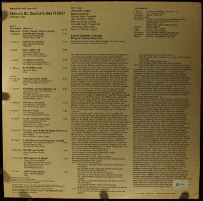 Eterna 8 26 749 - Henry Purcell, Tiffin Boys' Choir, The Ambrosi - Image 2