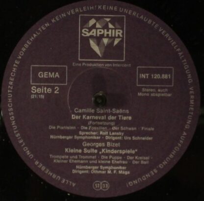 Saphir INT 120.881 - Camille Saint-Saëns, Georges Bizet, Nürnber - Image 3