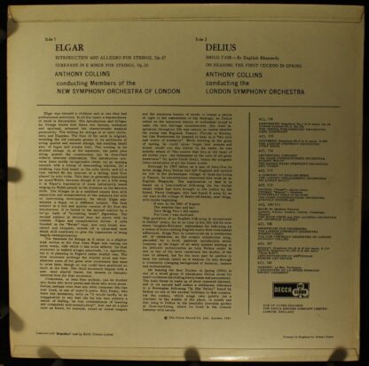 Ace Of Clubs ACL 131 - Sir Edward Elgar, The New Symphony Orches - Image 2