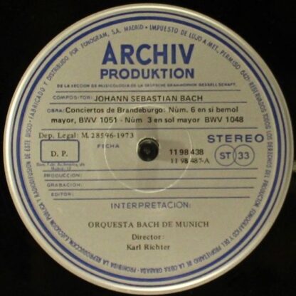 Archiv Produktion 11 98 438 / 439 - Johann Sebastian Bach, Münch - Image 3