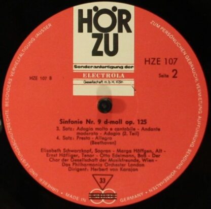 HÖR ZU HZ E107 - Herbert Von Karajan, Ludwig van Beethoven - Die - Image 4