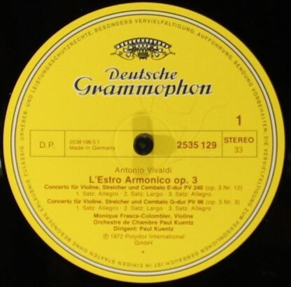 Deutsche Grammophon 2535 129 - Antonio Vivaldi, Monique Frasca-C - Image 3