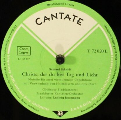Cantate T 72 020 L - Samuel Scheidt - Christe, Der Du Bist Tag U - Image 3