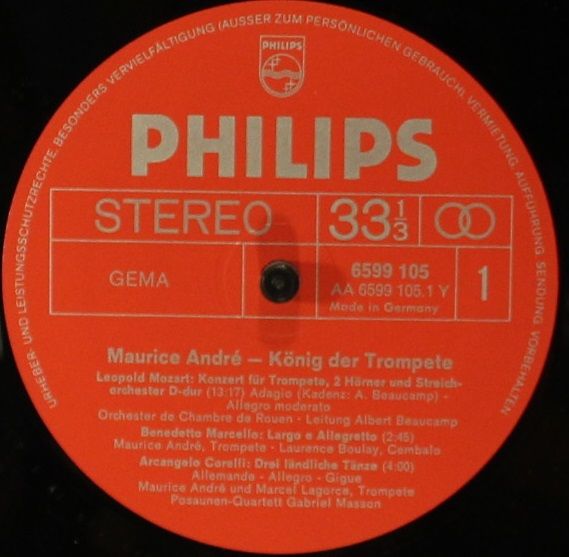 Philips 6599 104 - Maurice André, Tomaso Albinoni, Henry Purcell - Image 6