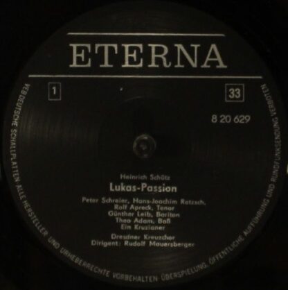 Eterna 8 20 629 - Heinrich Schütz - Lukas-Passion - Image 3