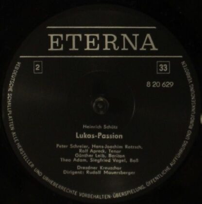 Eterna 8 20 629 - Heinrich Schütz - Lukas-Passion - Image 4