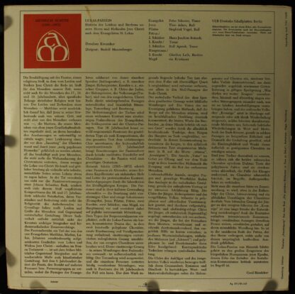 Eterna 8 20 629 - Heinrich Schütz - Lukas-Passion - Image 2