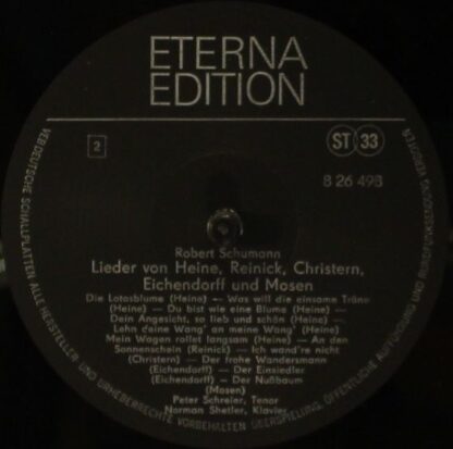 Eterna 8 26 498 - Robert Schumann, Peter Schreier, Norman Shetle - Image 4