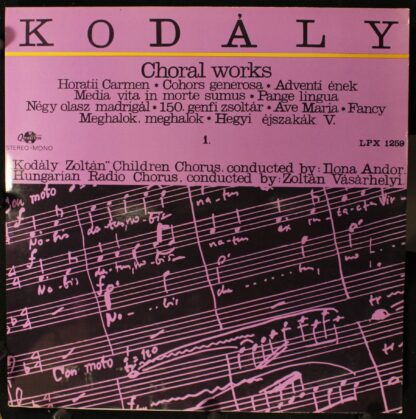 Qualiton SLPX 1259 - Zoltán Kodály, "Kodály Zoltán" Chorus Of Th