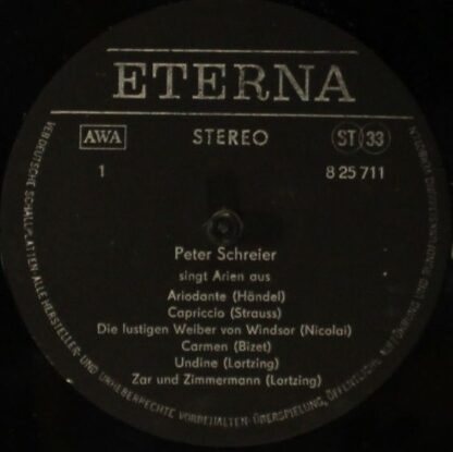 Eterna 8 25 711 - Peter Schreier, Staatskapelle Dresden, Siegfri - Image 4