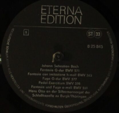 Eterna 8 25 845 - Johann Sebastian Bach, Hans Otto - Orgelwerke - Image 3
