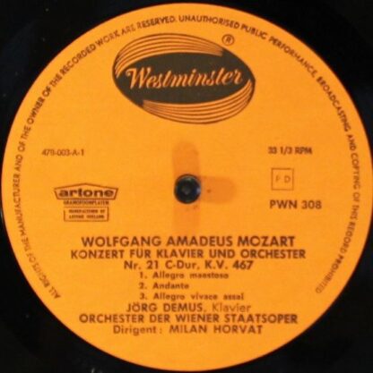 Westminster PWN 308 - Wolfgang Amadeus Mozart - Konzert Für Klav - Image 3