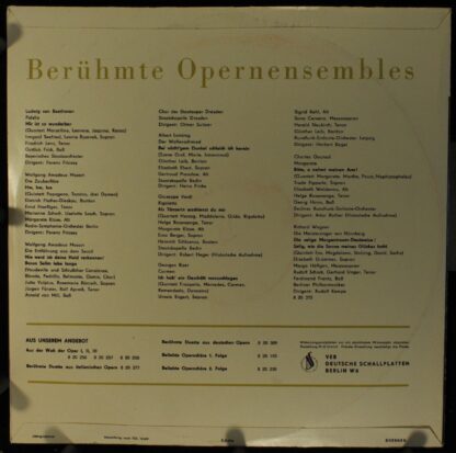 Eterna 8 20 372 - Various - Berühmte Opern Ensembles - Image 2