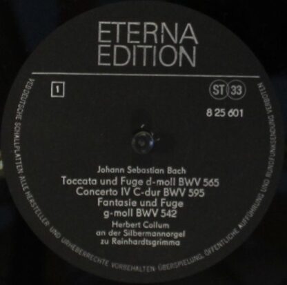 Eterna 8 25 601 - Johann Sebastian Bach, Herbert Collum - Orgelw - Image 3