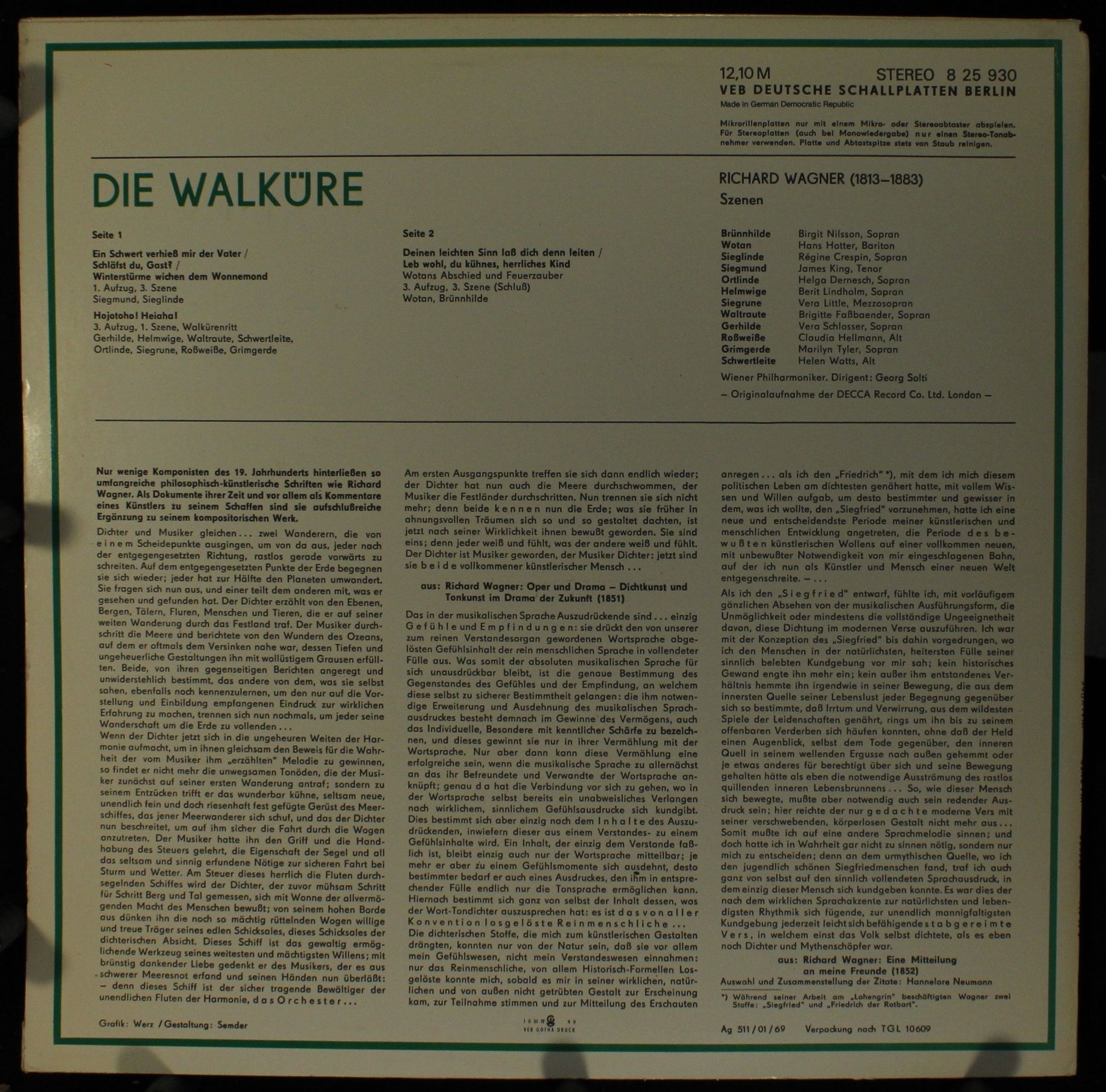 Eterna 8 25 930 - Richard Wagner, Birgit Nilsson, Régine Crespin - Image 2