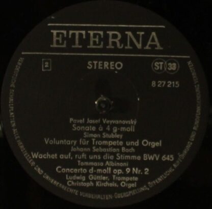 Eterna 8 27 215 - Ludwig Güttler, Christoph Kircheis - Musik Für - Image 3