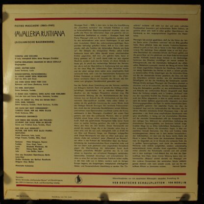 Eterna 8 20 533 - Pietro Mascagni, Hilde Scheppan, Hans Hopf, Ge - Image 2